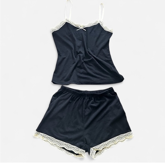 Other - Chic Black Lace Sleepwear Set